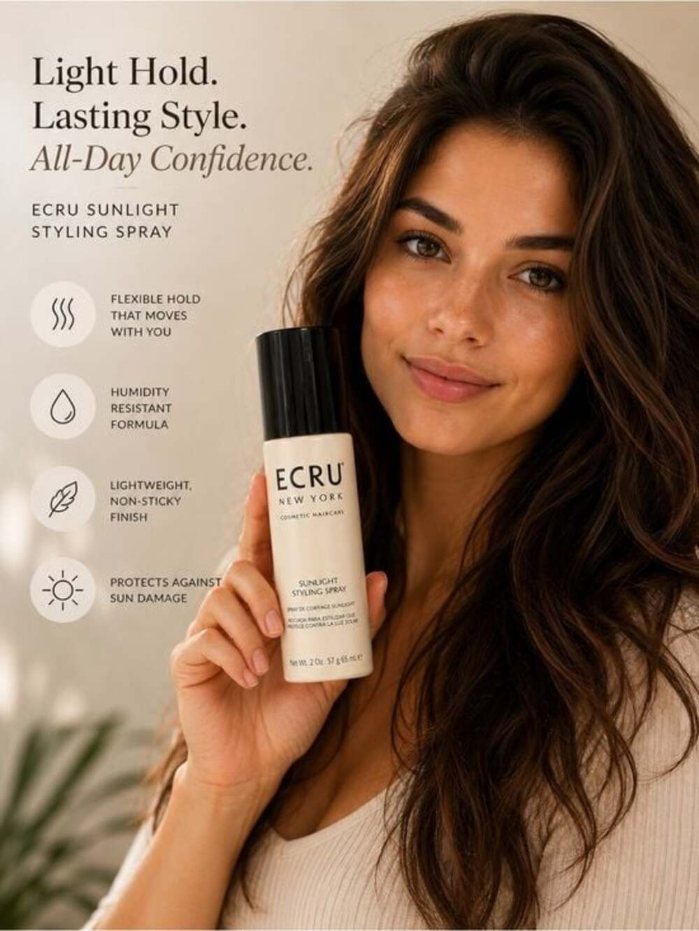 New, unused ECRU New York Sunlight Styling Spray (2 oz / 57g)